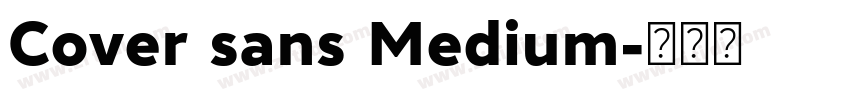 Cover sans Medium字体转换